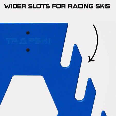 Trapski Double All Mountain/Racing/XC Ski Rack, Holds 2 Pairs, Blue TRAPSKI2R-BLU